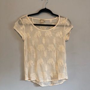 Lucky Brand Sheer Top